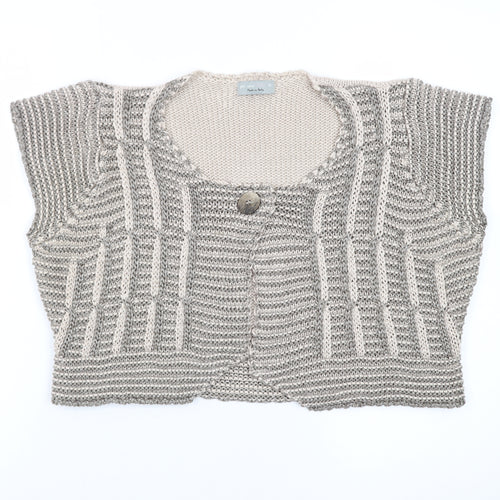 Marks and Spencer Women’s Beige Knit Sleeveless Cardigan Size 16