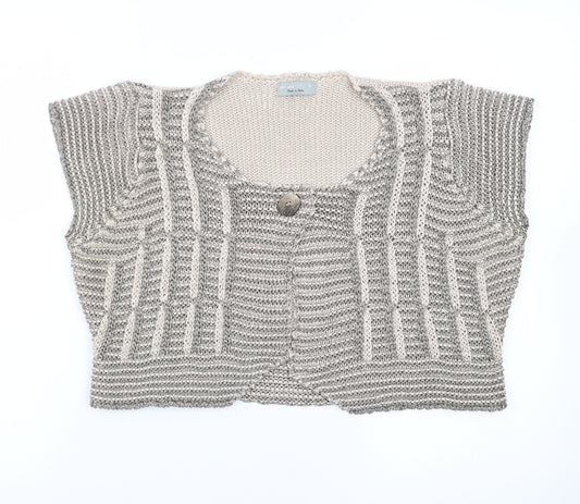 Marks and Spencer Women’s Beige Knit Sleeveless Cardigan Size 16