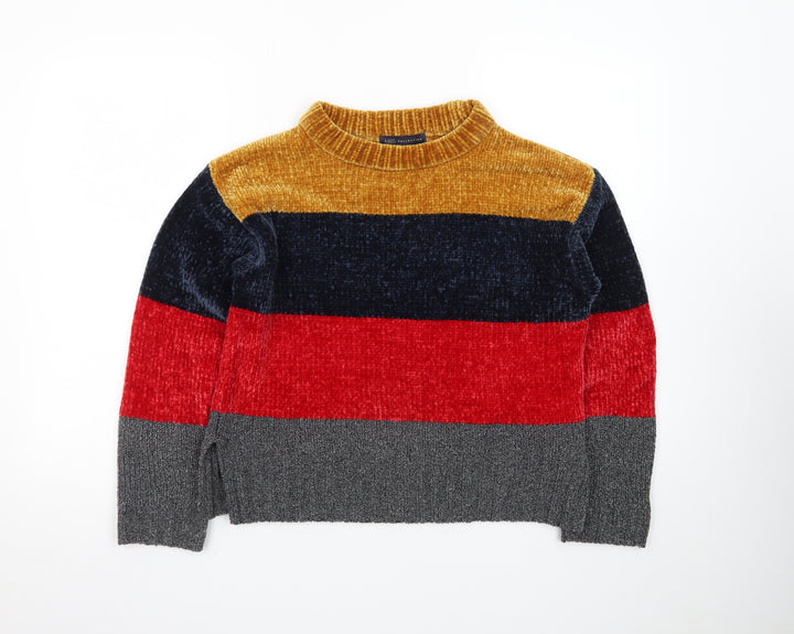 Marks and Spencer Womens Multicoloured Striped Knit Jumper S