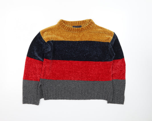 Marks and Spencer Womens Multicoloured Striped Knit Jumper S