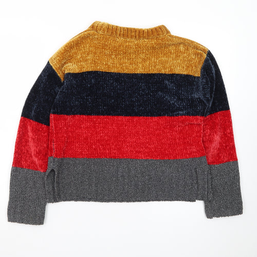 Marks and Spencer Womens Multicoloured Striped Knit Jumper S