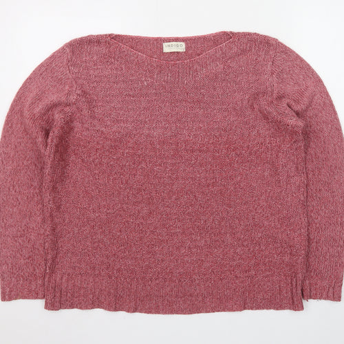 Marks and Spencer Women’s Pink Knit Pullover Jumper UK 18