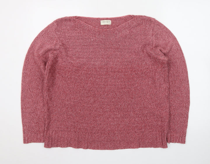 Marks and Spencer Women’s Pink Knit Pullover Jumper UK 18