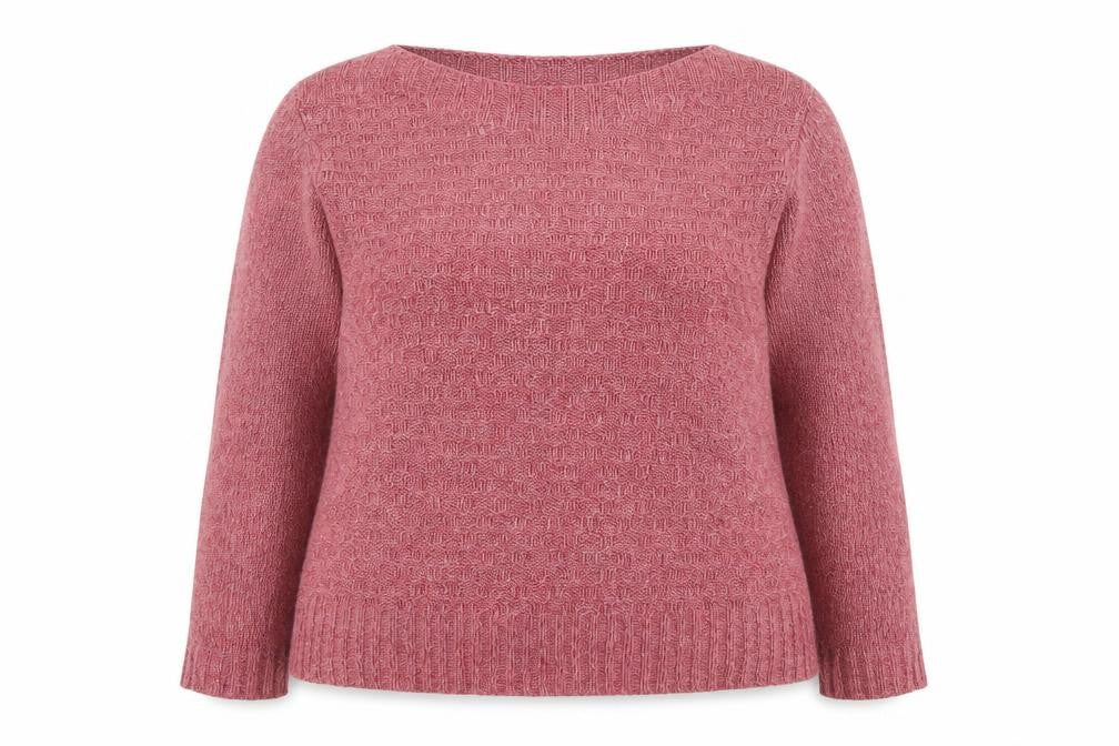 Front view of Marks & Spencer Women’s Pink Knit jumper UK 18