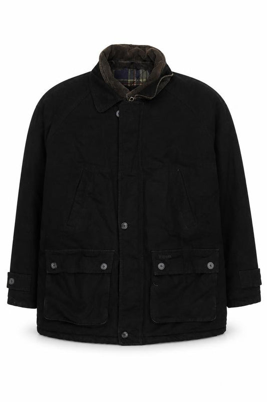 Front view of Vigoss Country Men's Black Cotton Field Jacket XL