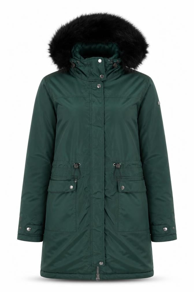 Regatta Great Outdoors Women's Green Hooded Parka Coat Size 10 Waterproof