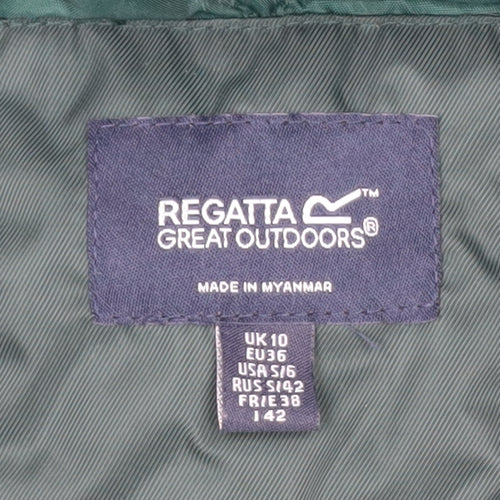 Regatta Great Outdoors Women's Green Hooded Parka Coat Size 10 Waterproof