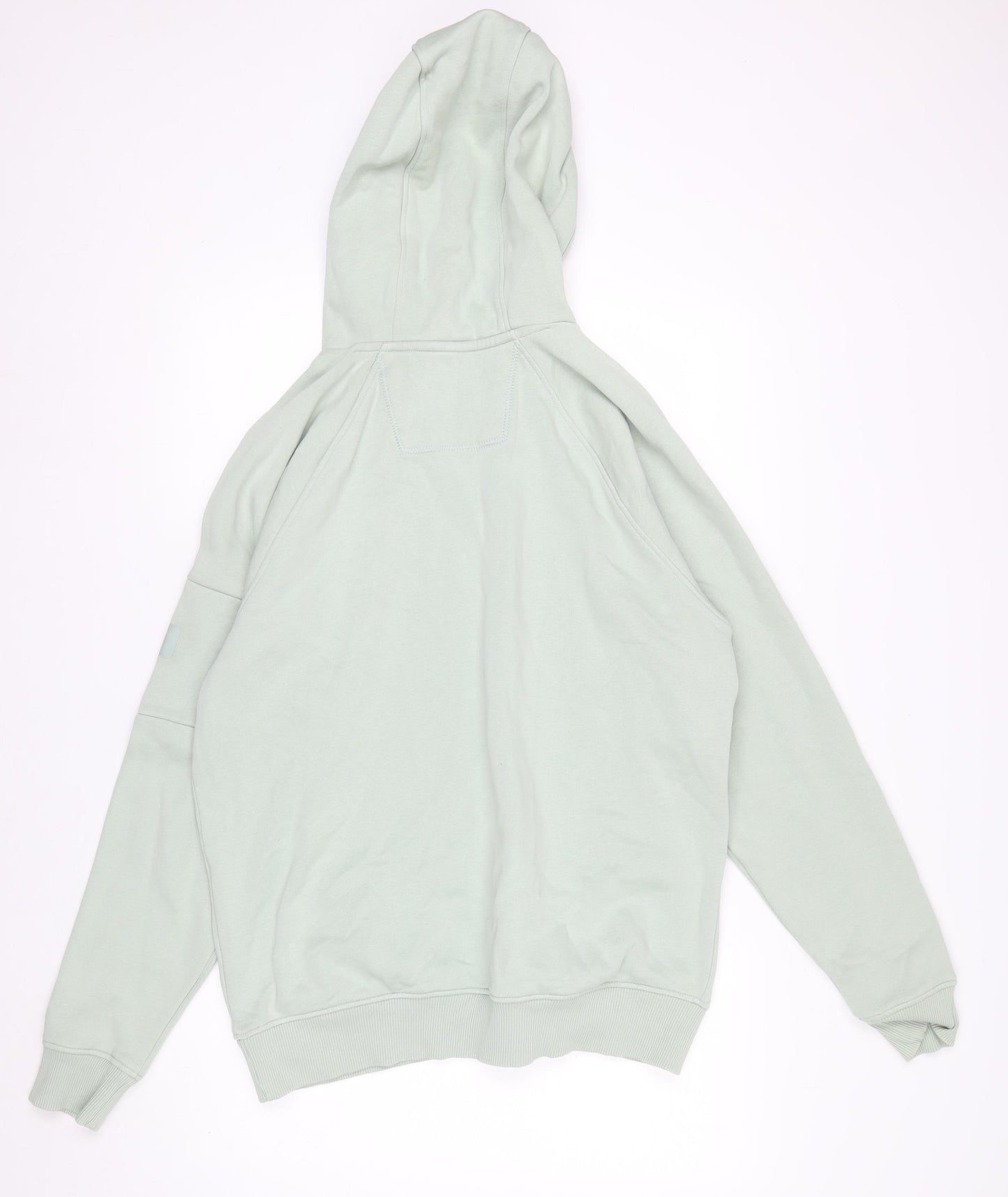 Next Men’s Green Pullover Hoodie M Regular Fit Zip Pocket