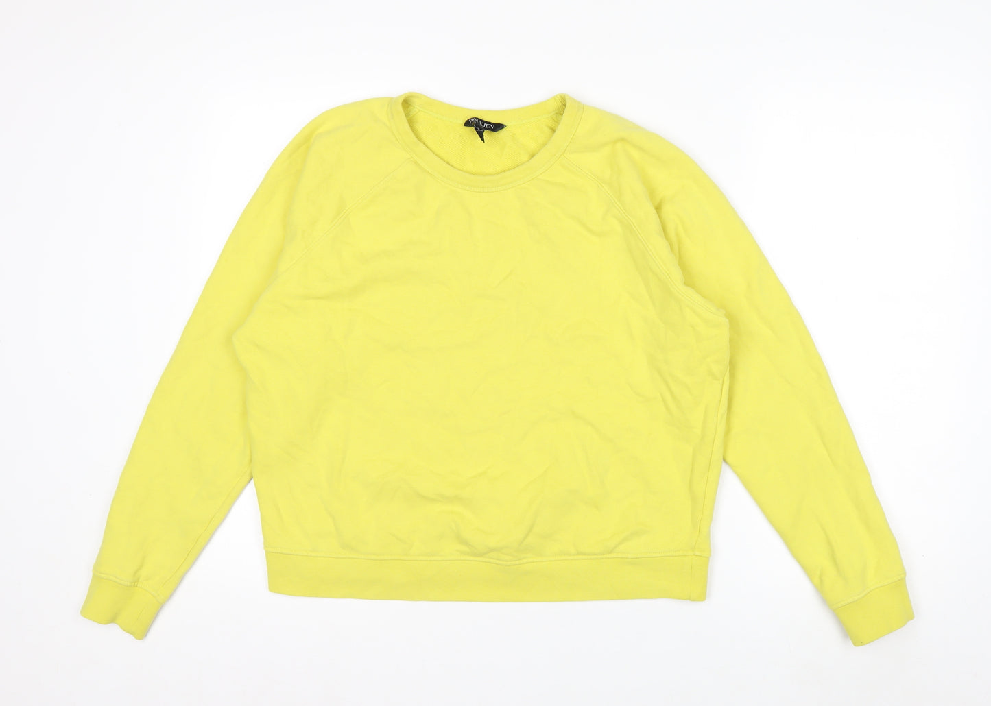 Baukjen Women's Yellow Organic Cotton Crew Neck Sweatshirt UK 8