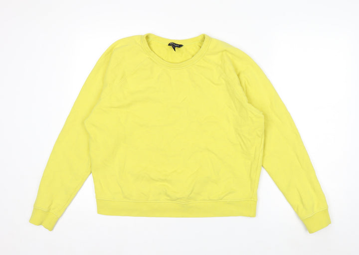 Baukjen Women's Yellow Organic Cotton Crew Neck Sweatshirt UK 8