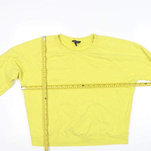 Baukjen Women's Yellow Organic Cotton Crew Neck Sweatshirt UK 8
