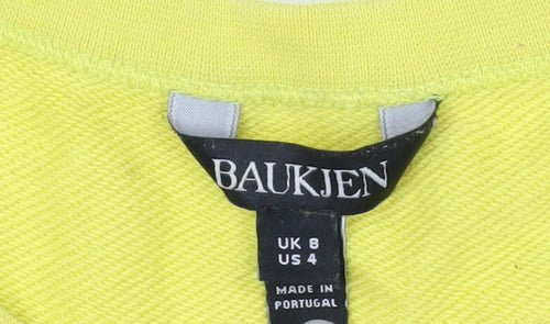 Baukjen Women's Yellow Organic Cotton Crew Neck Sweatshirt UK 8