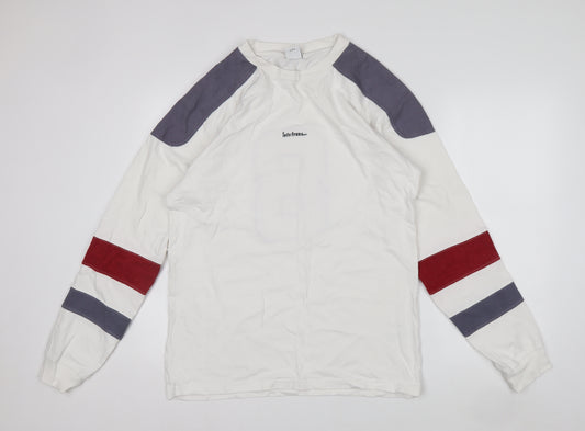 Urban Outfitters Mens White Pullover Cotton Sweatshirt Size S