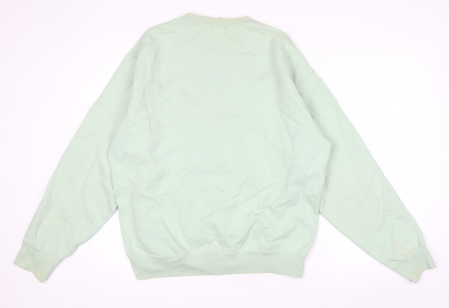 Nike Men's Green Medium Pullover Crew Neck Fleece Sweatshirt