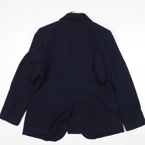 Marks and Spencer Women's Blue Size 14 Regular Fit Blazer