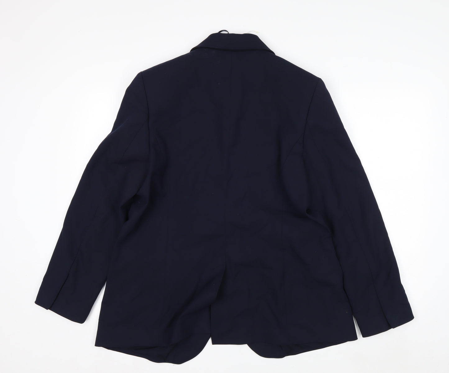 Marks and Spencer Women's Blue Size 14 Regular Fit Blazer