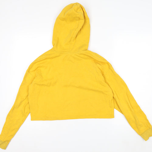 H&M Divided Women’s Yellow Cropped Pullover Hoodie Size S