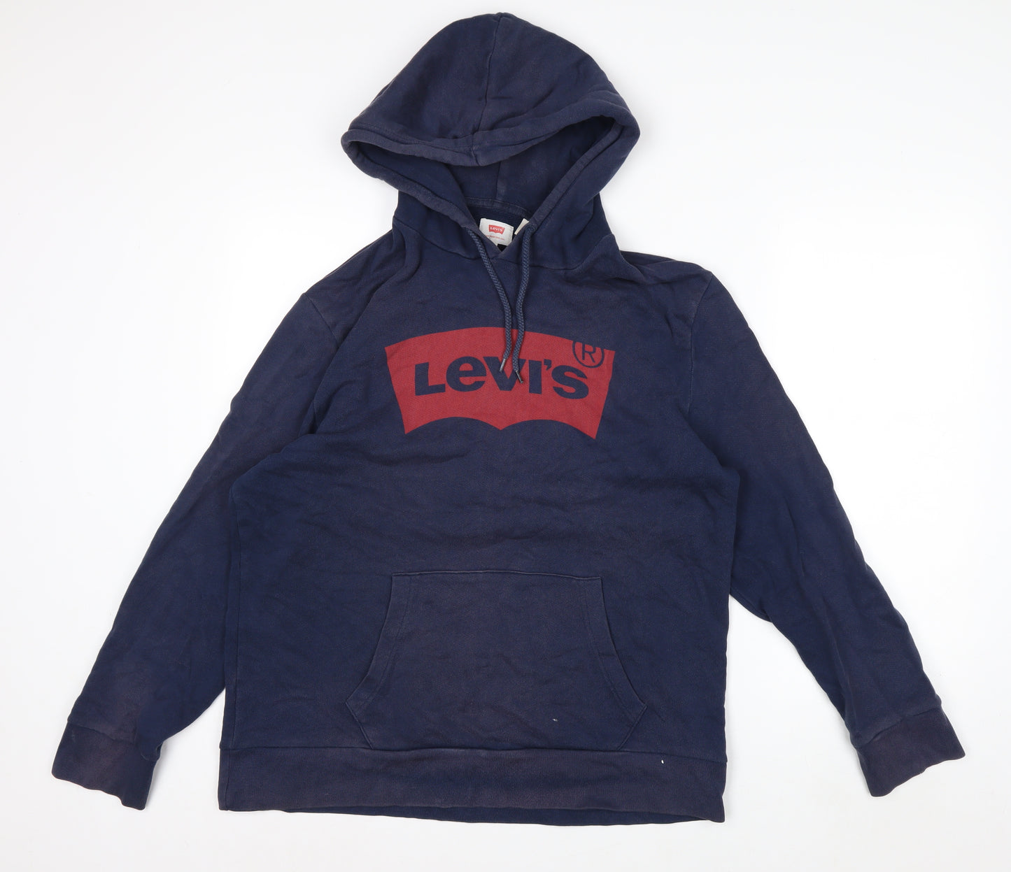 Levi's Men's Blue XL Pullover Hoodie with Logo Graphic