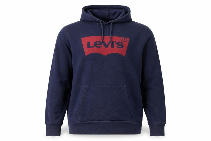 Levi's Men's Blue XL Pullover Hoodie with Logo Graphic
