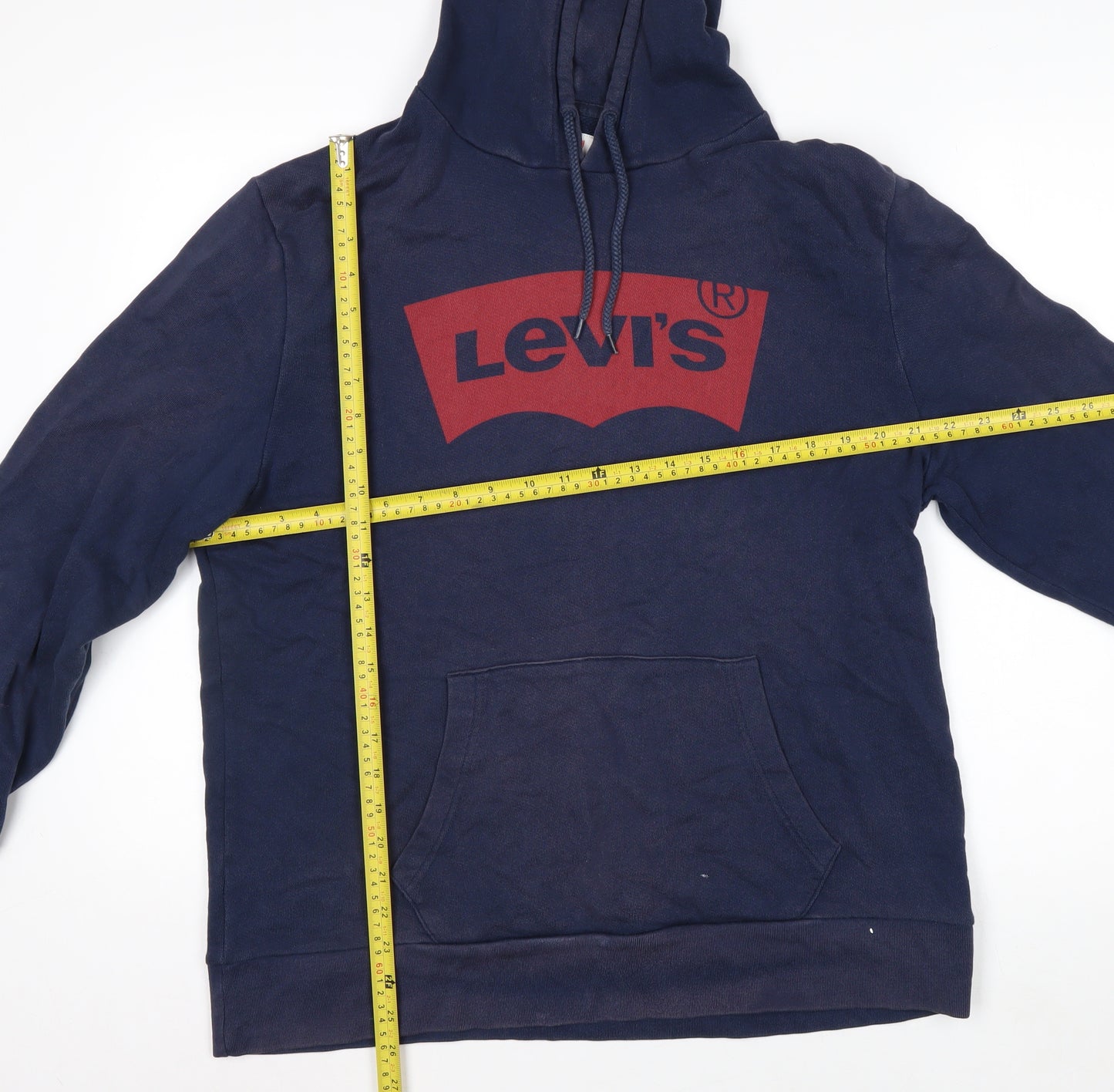 Levi's Men's Blue XL Pullover Hoodie with Logo Graphic