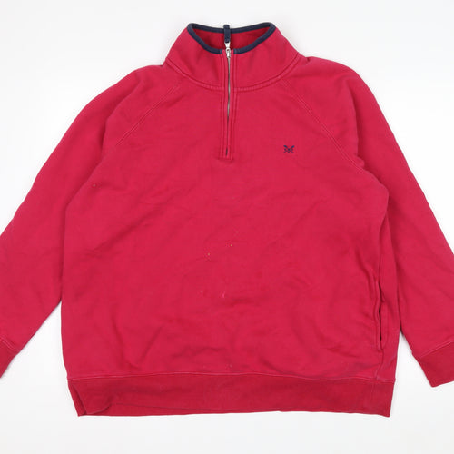 Crew Clothing Company Women Red 1/4 Zip Pullover Sweatshirt Size 18