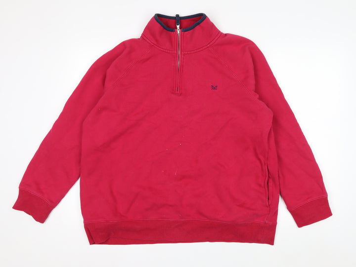 Crew Clothing Company Women Red 1/4 Zip Pullover Sweatshirt Size 18