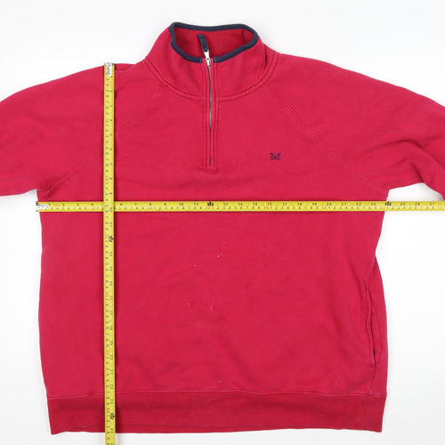 Crew Clothing Company Women Red 1/4 Zip Pullover Sweatshirt Size 18