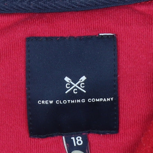 Crew Clothing Company Women Red 1/4 Zip Pullover Sweatshirt Size 18