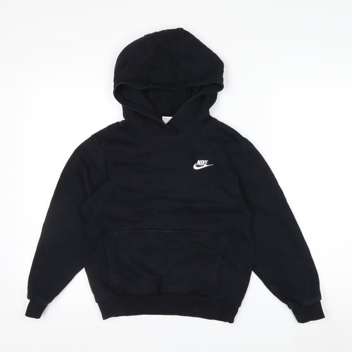 Nike Boys Black Pullover Hoodie Medium 9-10 Years Sports Fleece
