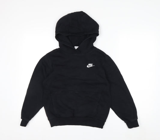 Nike Boys Black Pullover Hoodie Medium 9-10 Years Sports Fleece
