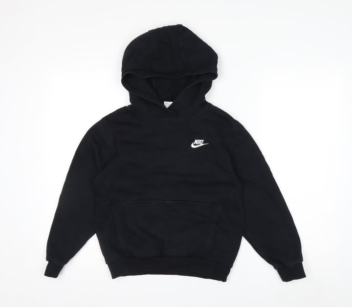 Nike Boys Black Pullover Hoodie Medium 9-10 Years Sports Fleece