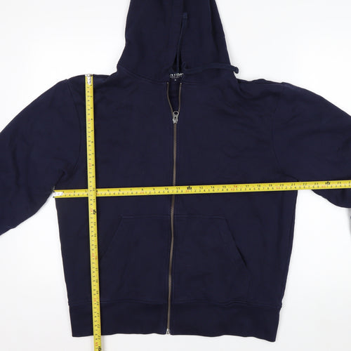John Lewis Men’s Blue Full Zip Cotton Hoodie Size M