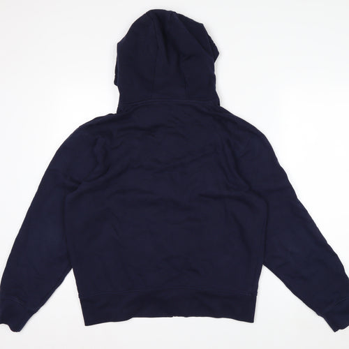 John Lewis Men’s Blue Full Zip Cotton Hoodie Size M