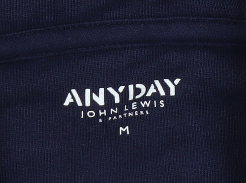 John Lewis Men’s Blue Full Zip Cotton Hoodie Size M