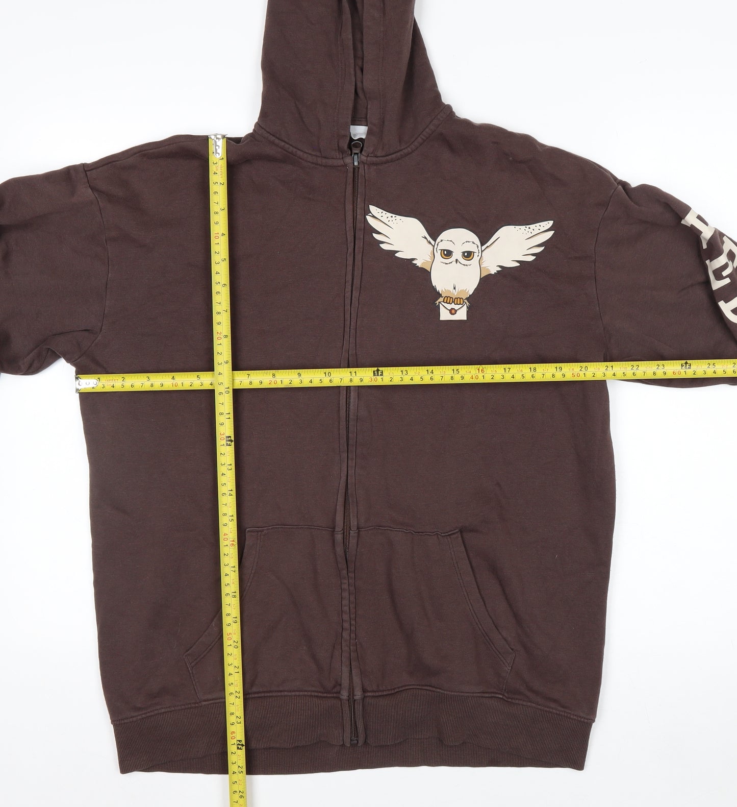 H&M Teens Brown Hedwig Graphic Full Zip Hoodie Size 164