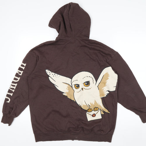 H&M Teens Brown Hedwig Graphic Full Zip Hoodie Size 164