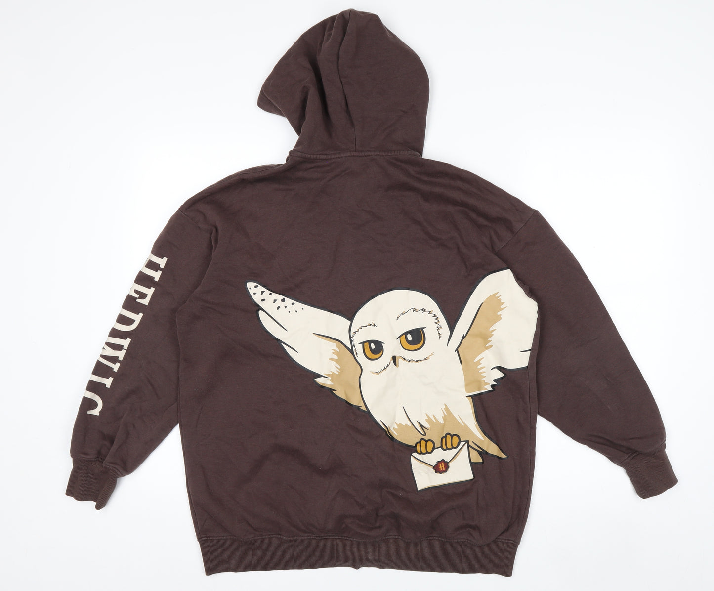 H&M Teens Brown Hedwig Graphic Full Zip Hoodie Size 164