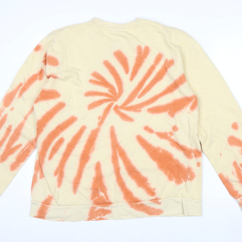 Pink Floyd Mens Beige XL Pullover Tie Dye Graphic Sweatshirt