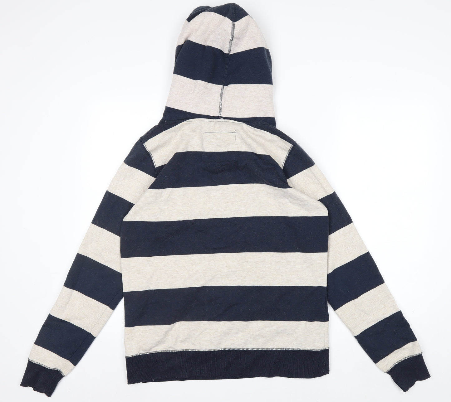 New Look Hudson & Rose Beige Blue Stripe Hooded Pullover 10 Women’s Hoodie