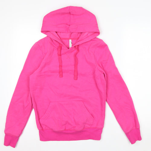 Marks and Spencer Women’s Pink Pullover Hoodie Size 8 Cotton Blend