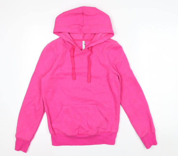 Marks and Spencer Women’s Pink Pullover Hoodie Size 8 Cotton Blend