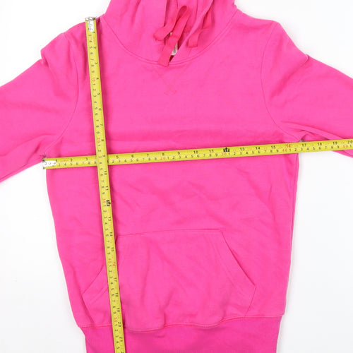 Marks and Spencer Women’s Pink Pullover Hoodie Size 8 Cotton Blend