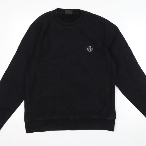 Paul Smith Men's Black Crew Neck Logo Sweatshirt Size M