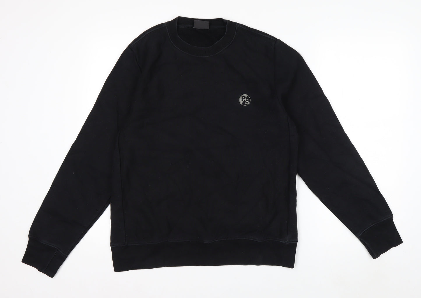 Paul Smith Men's Black Crew Neck Logo Sweatshirt Size M