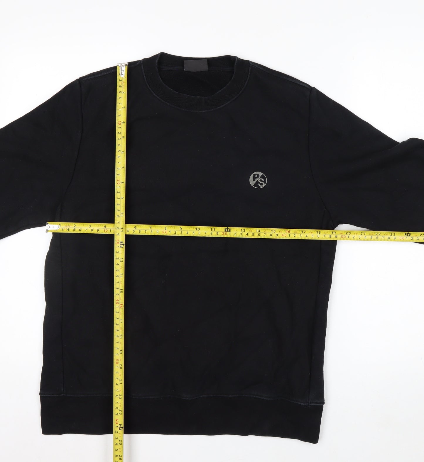 Paul Smith Men's Black Crew Neck Logo Sweatshirt Size M