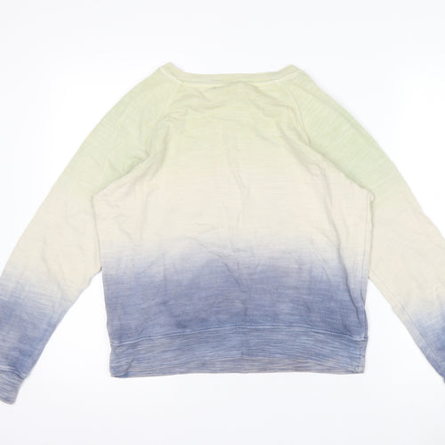 Marks and Spencer Womens Blue Ombre Cotton Pullover Sweatshirt Size 10
