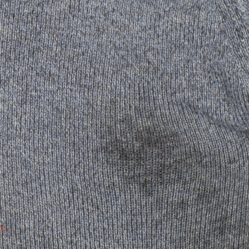 Jeff Banks Women Blue Wool Blend Crew Neck Pullover Jumper L