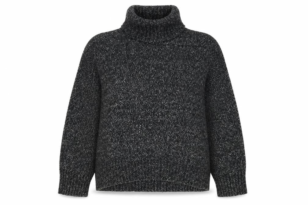 H&M Women’s Black Roll Neck Long Sleeve Wool Blend Jumper Size S