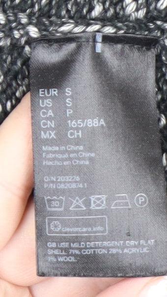 H&M Women’s Black Roll Neck Long Sleeve Wool Blend Jumper Size S