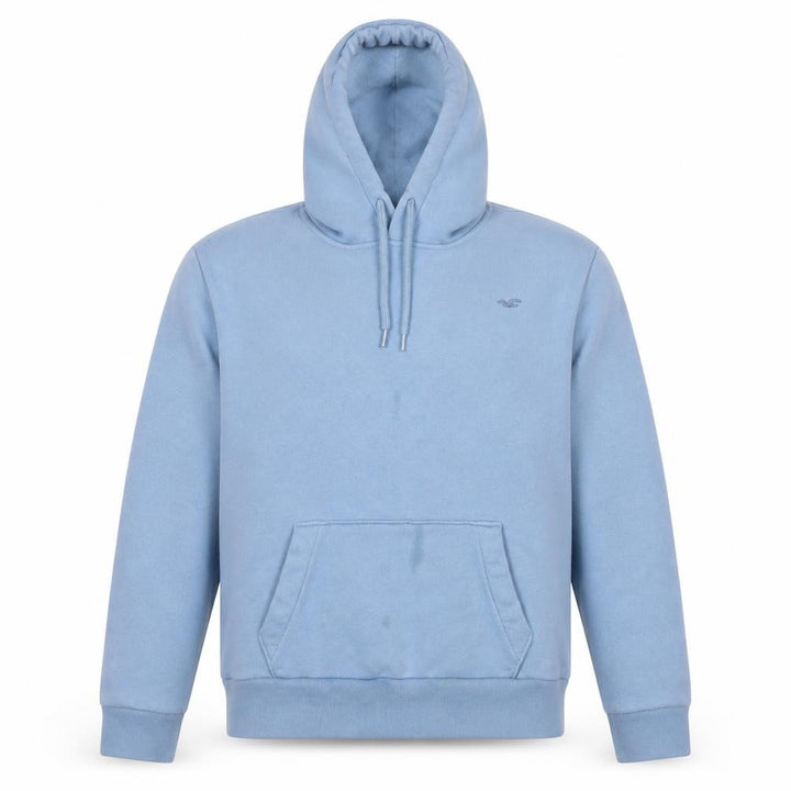 Hollister Men's Blue Pullover Hoodie Small Fleece Cotton Blend